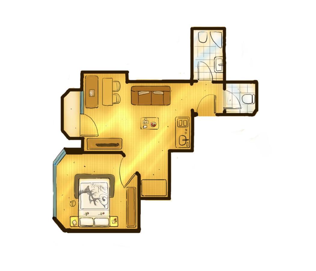 Appartement met 2 Kamers en Balkon