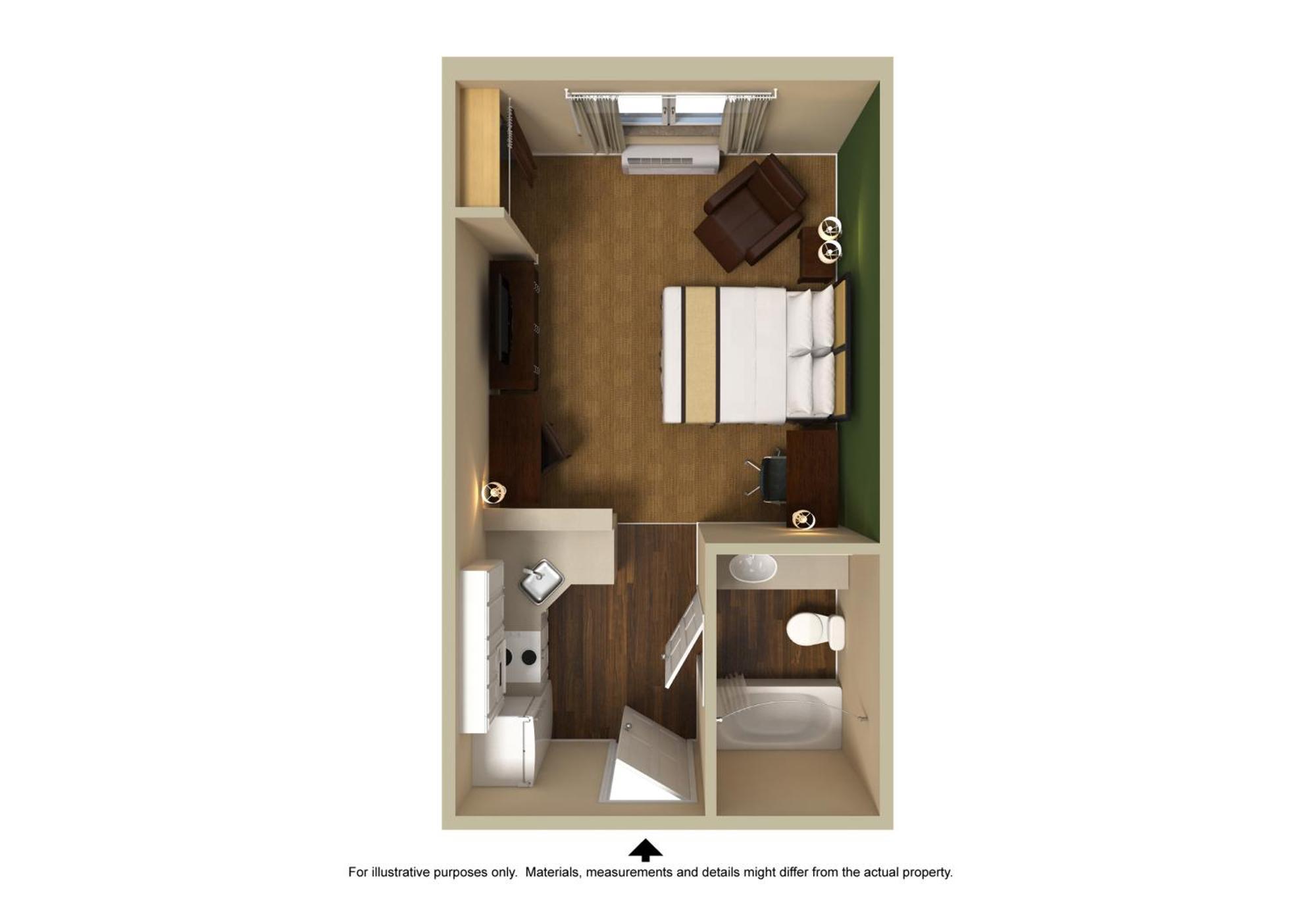 Studio with 2 Double Beds - Non-Smoking