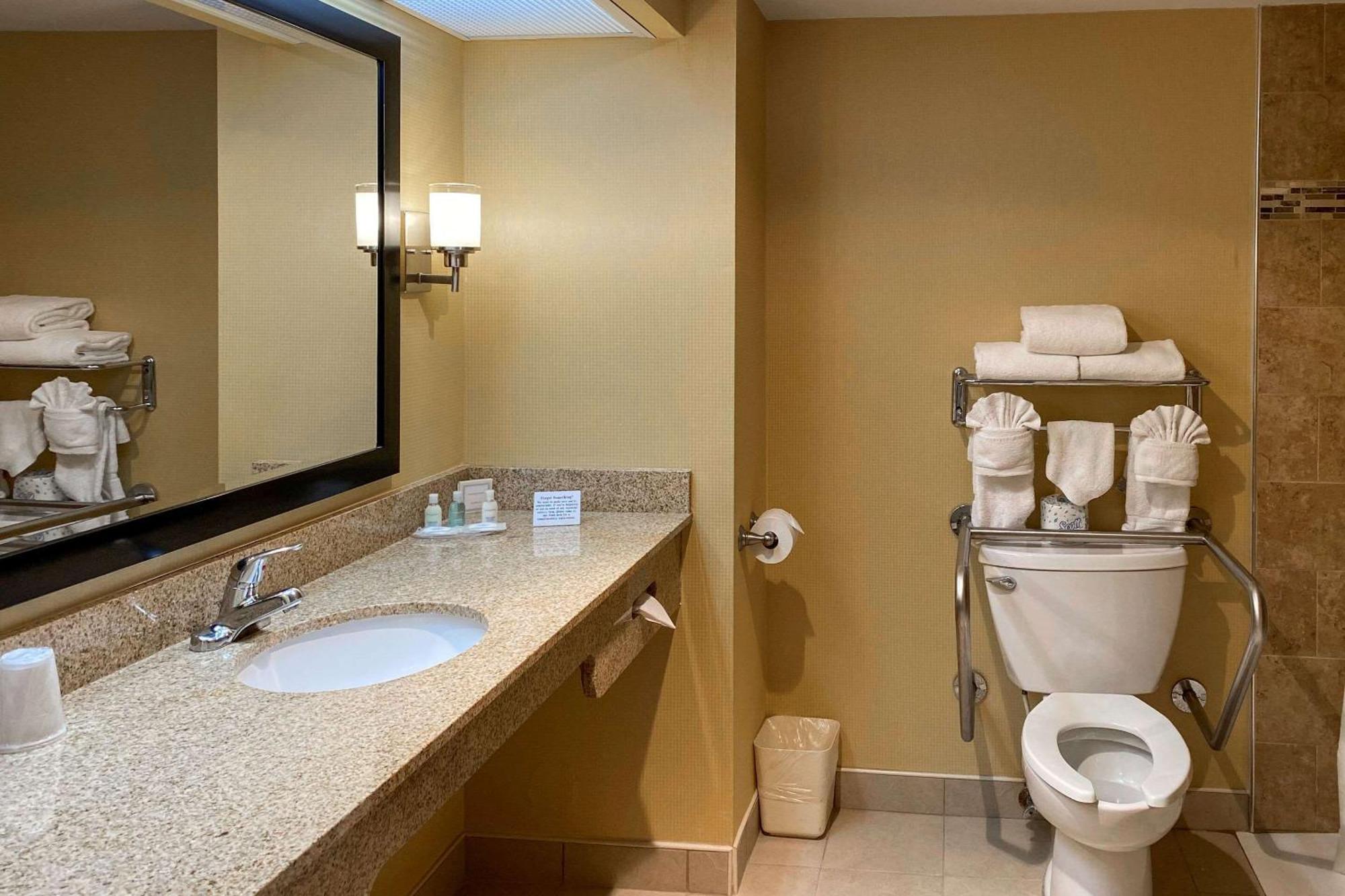 Double Room with Two Double Beds and Roll-In Shower - Disability Access/Non-Smoking