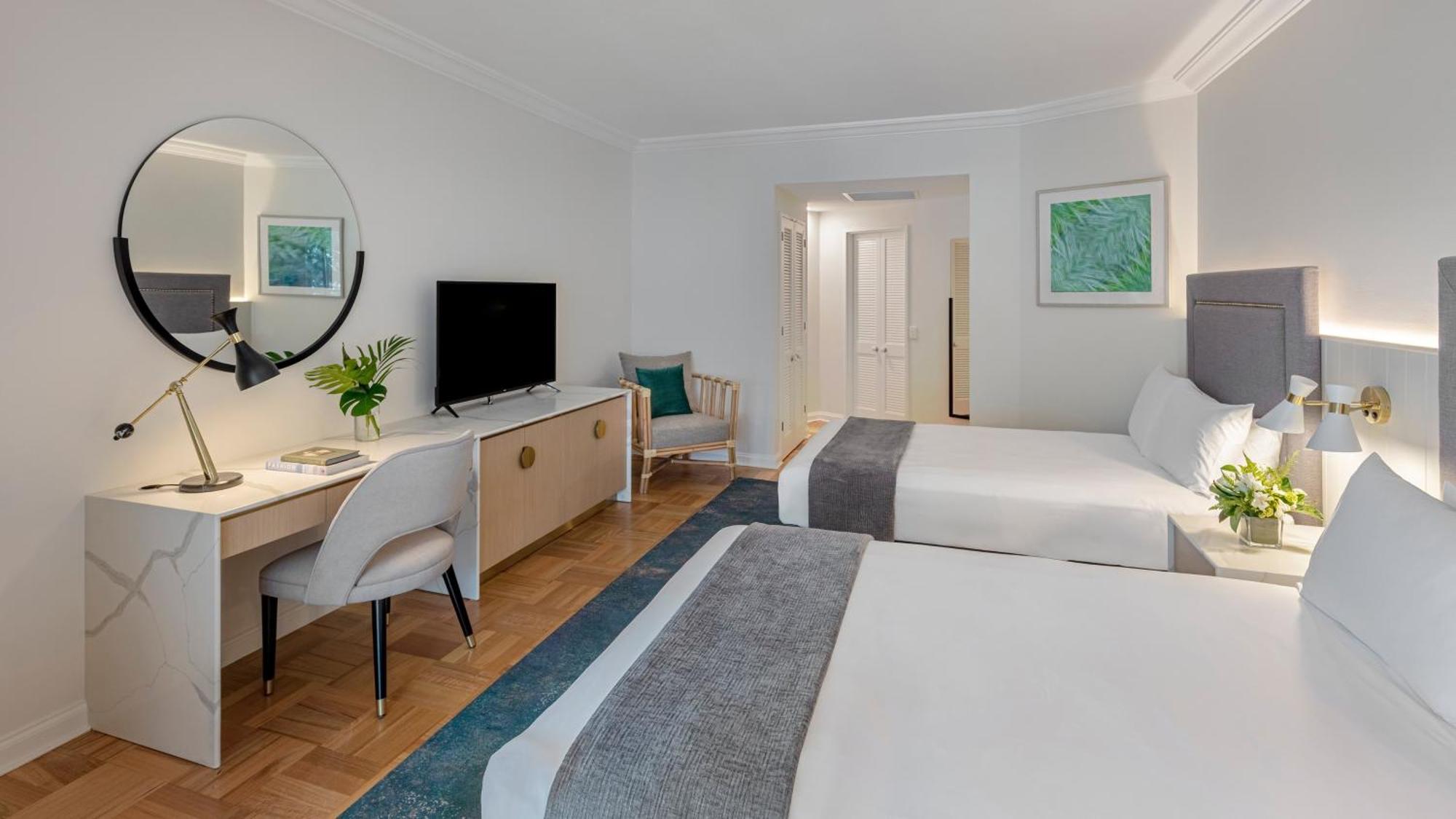 Classic Double Room with Two Double Beds and Lagoon View
