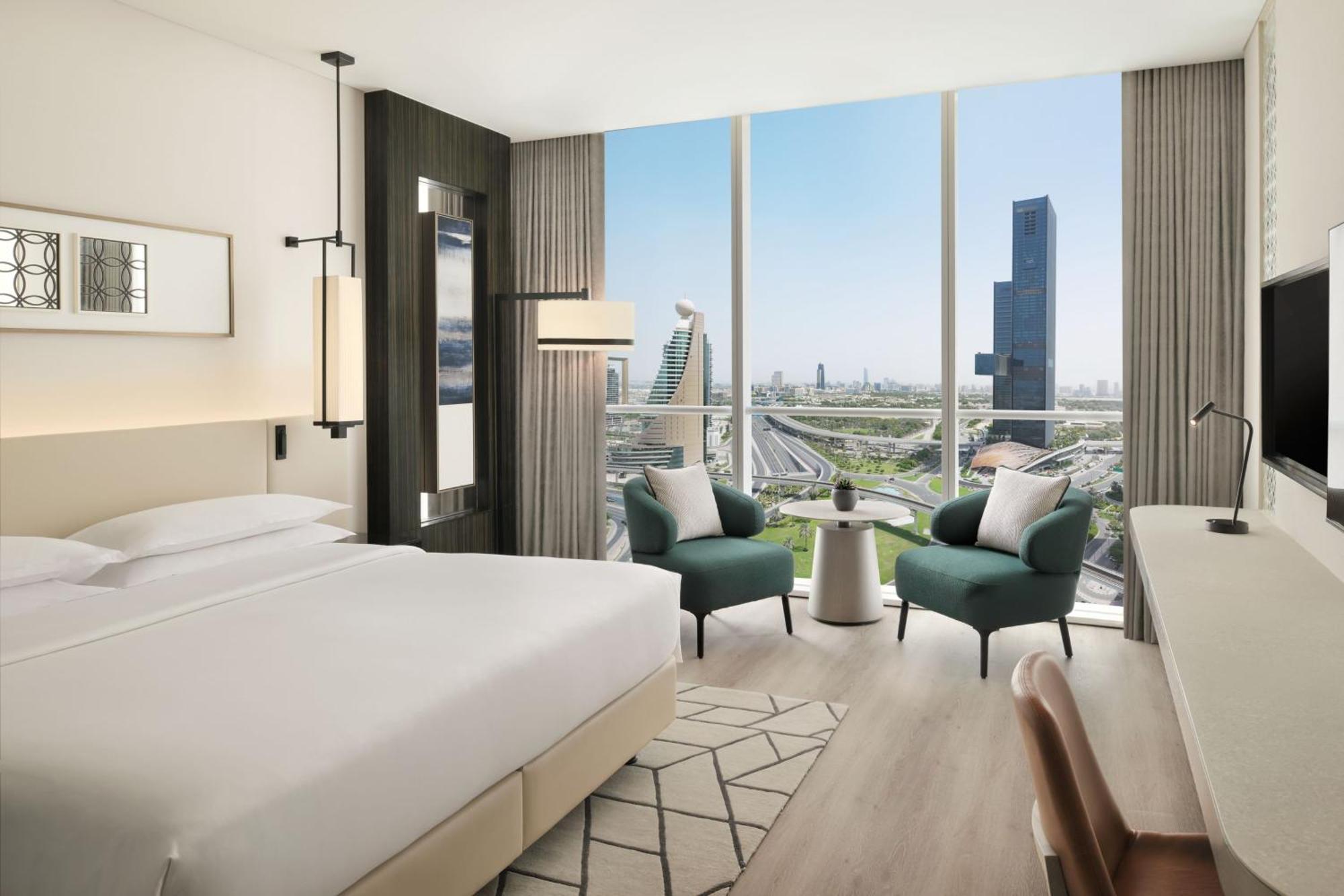 Deluxe Kamer met 1 Kingsize Bed en Uitzicht op de Sheikh Zayed Road