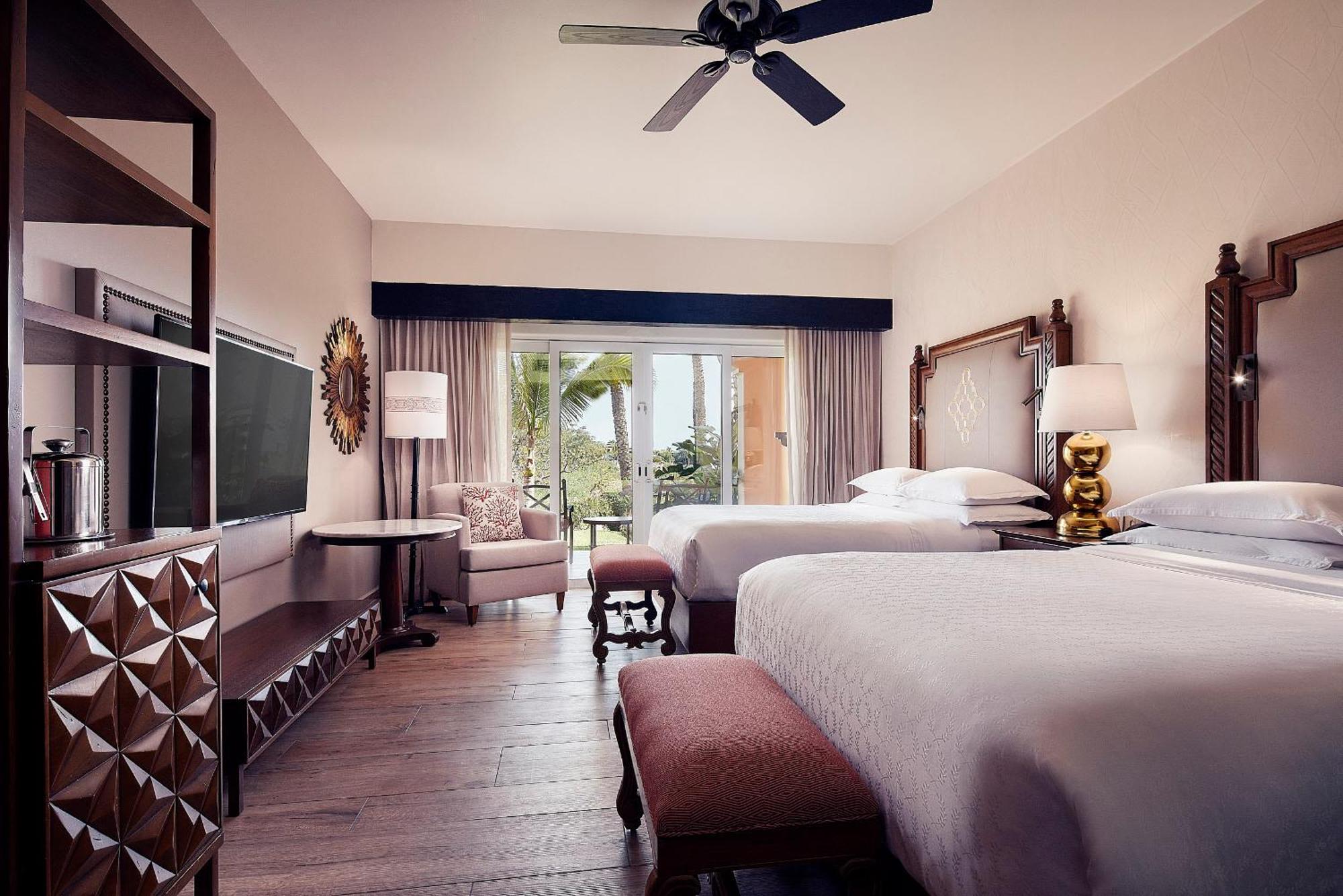 Adult Only Queen Room with Two Queen Beds, Partial Ocean View and Balcony