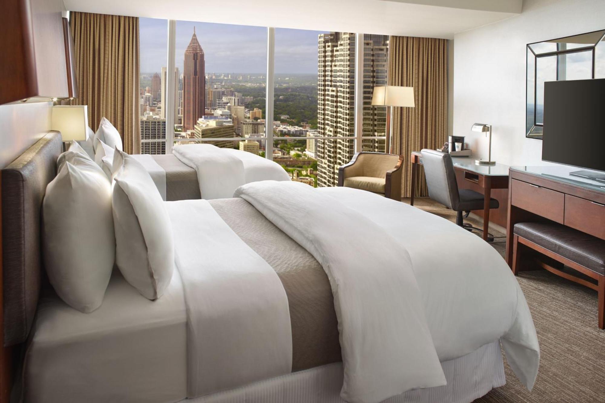 Guest room, 2 Queen, Limited view, Mid floor