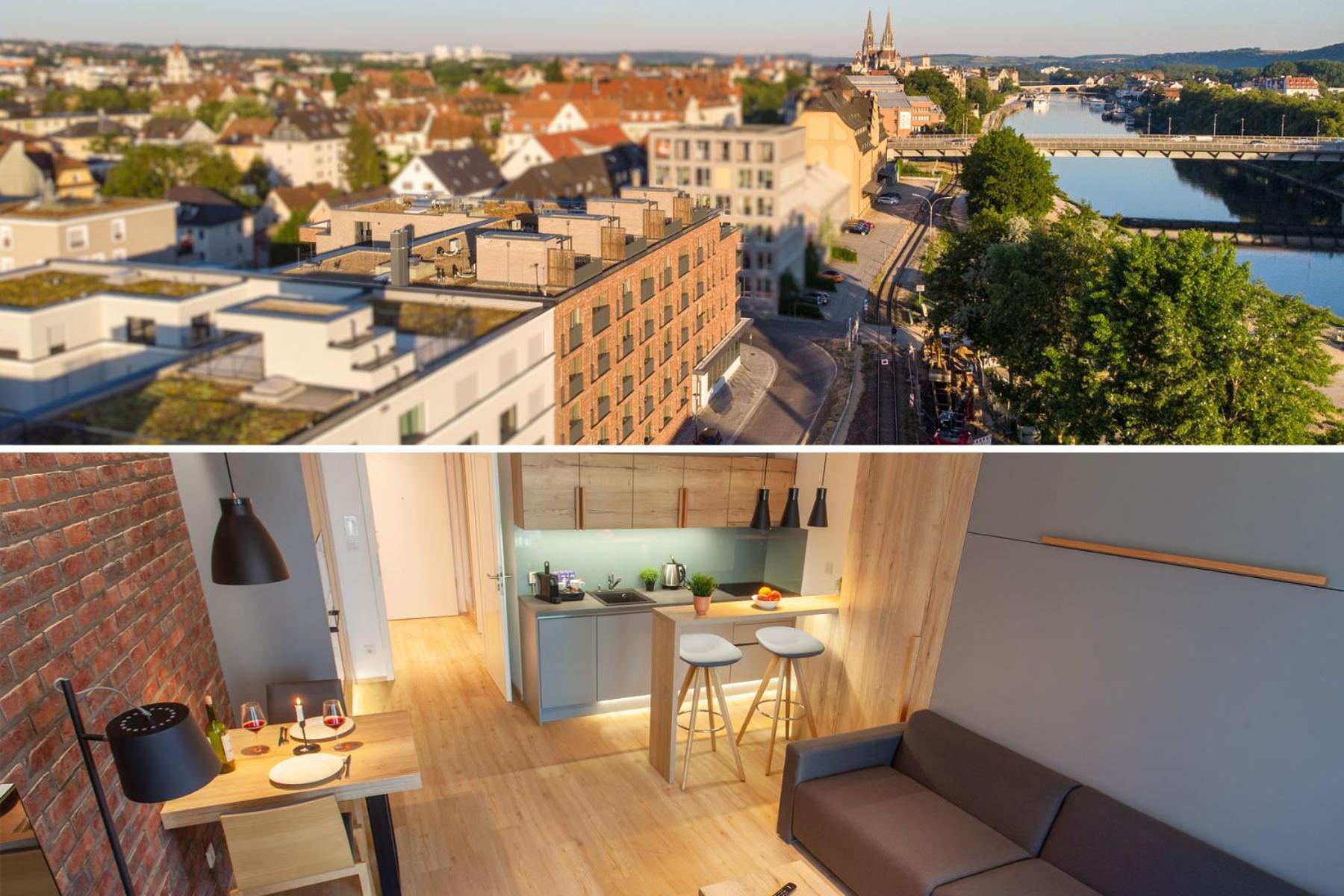 Studio-Ferienwohnung mit Donaublick