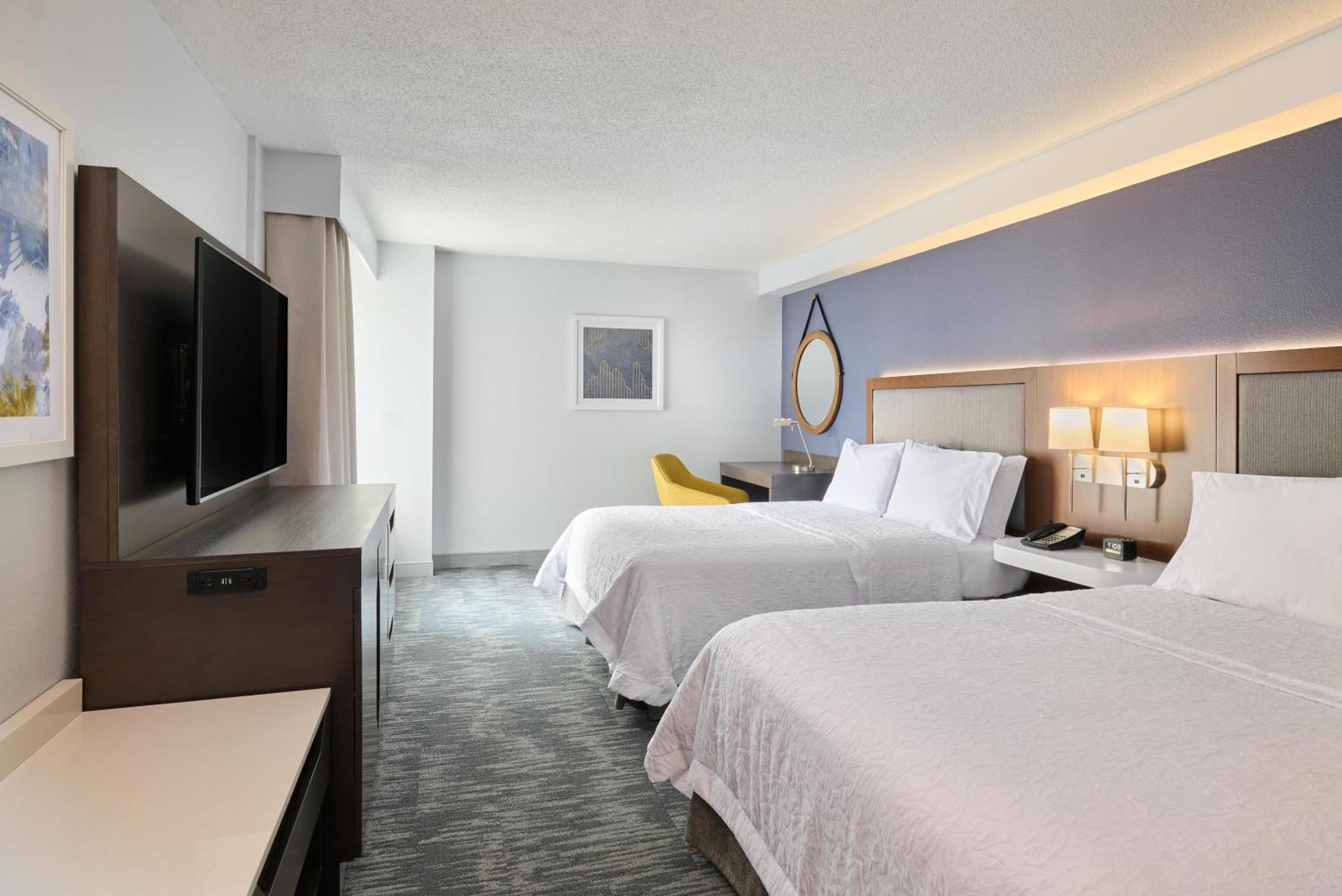 Double Room with Two Double Beds and Roll-In Shower - Mobility and Hearing Access/Non-Smoking