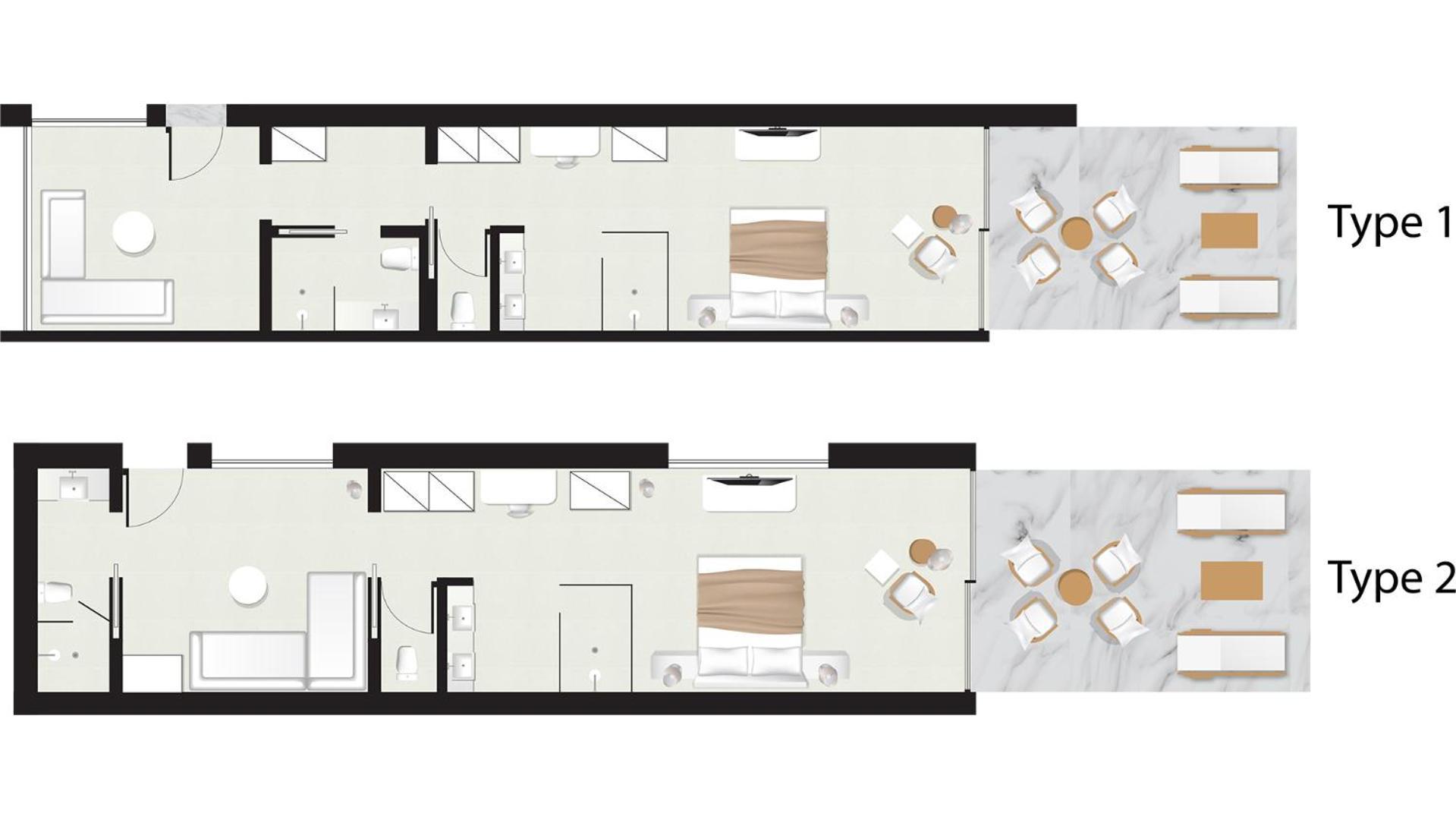 Chambre Familiale Deluxe - Vue Latérale sur Mer