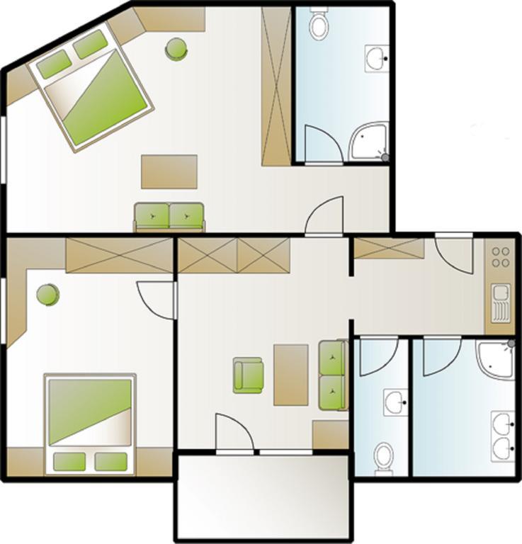 Apartment mit 2 Schlafzimmern
