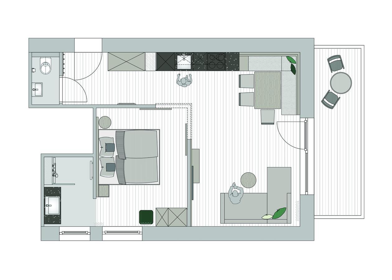 Apartment mit 1 Schlafzimmer