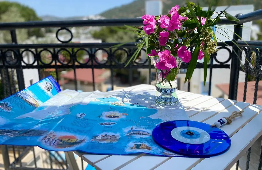 Merve Apartments, Your Home From Home In Central Bodrum, Street Cats Frequent The Property, Not All Apartments Have Balconies , Ground Floor Have Terrace With Table And Chairs-1