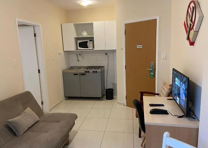 Flat Na Praia Do Gonzaga Em Santos! Consulte Condicoes Para O Ano Novo! Santos 