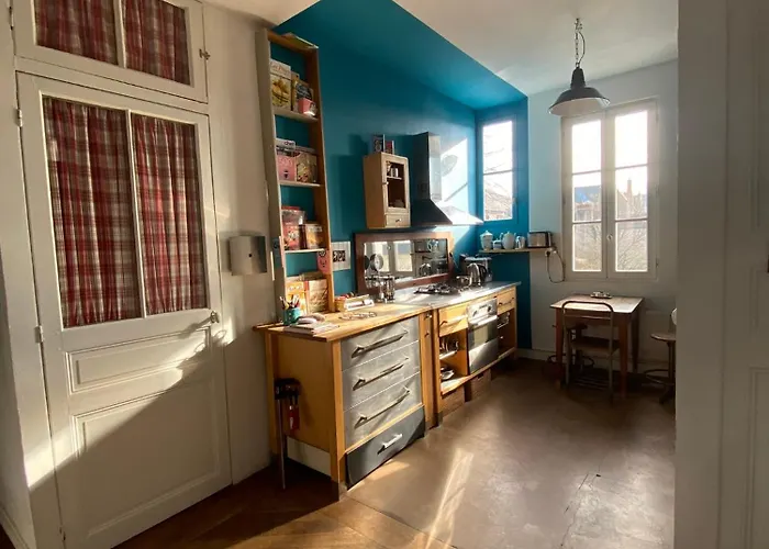 Chambre Bleue Et Or 16M2 Chez L'Habitant Dans Appartement 100M2 Centre Ville