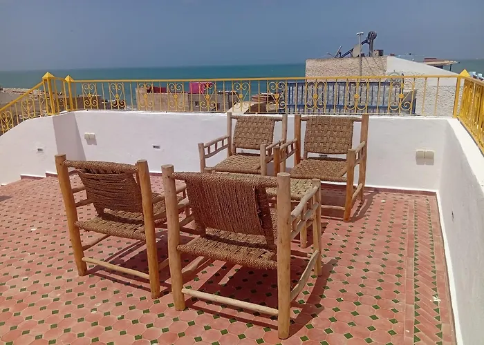 Dar Salam Asfi - Maison d'hôtes, terrasse vue Medina et océan